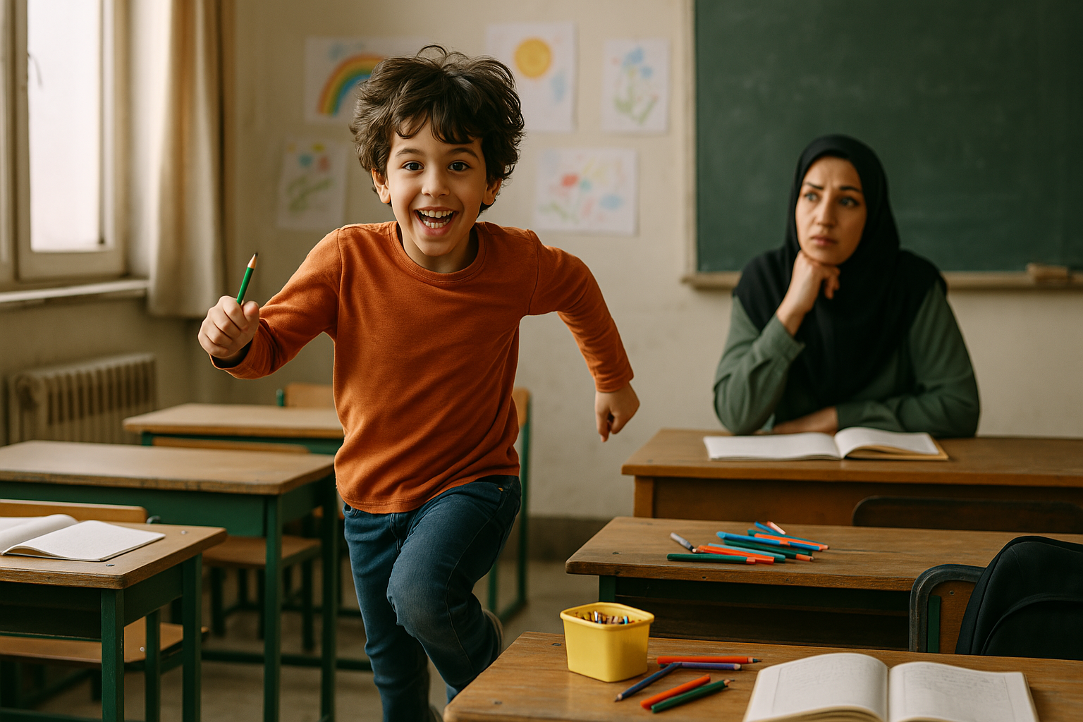 بیش‌فعالی کودک عموکتابی